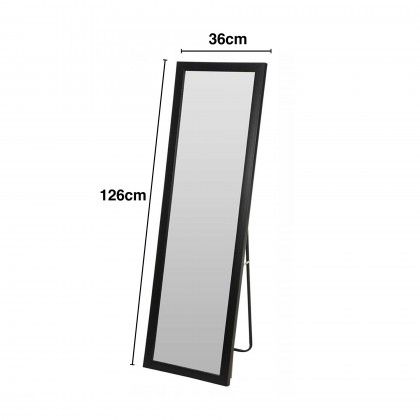 Espelho P� com Suporte Metal Preto 36X126cm