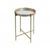 Mesa Apoio Metal Redonda Dourado 36X47cm