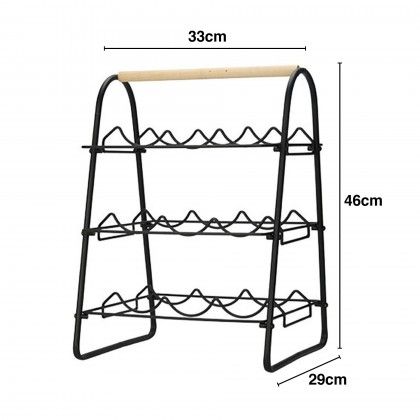 Garrafeira Metal 9 Garrafas 33X29X46cm