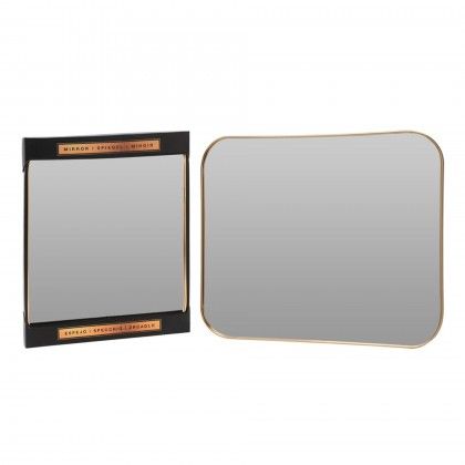 Espelho Parede Borda Dourada 55X45X1.5cm