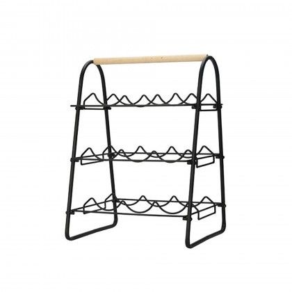 Garrafeira Metal 9 Garrafas 33X29X46cm