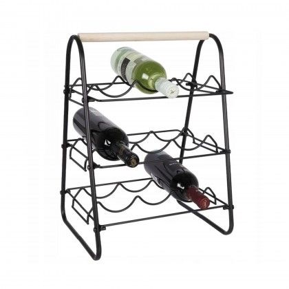 Garrafeira Metal 9 Garrafas 33X29X46cm