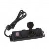 Extens�o 3 Tomadas com Interruptor Preto 140cm