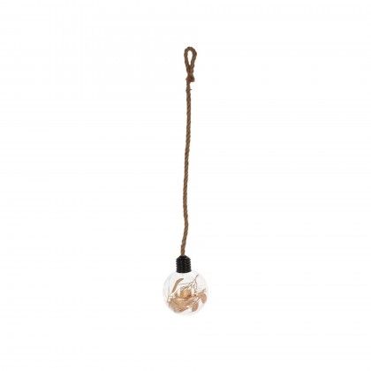 Lmpada Corda com Bola Vidro 10 Leds 12X65cm