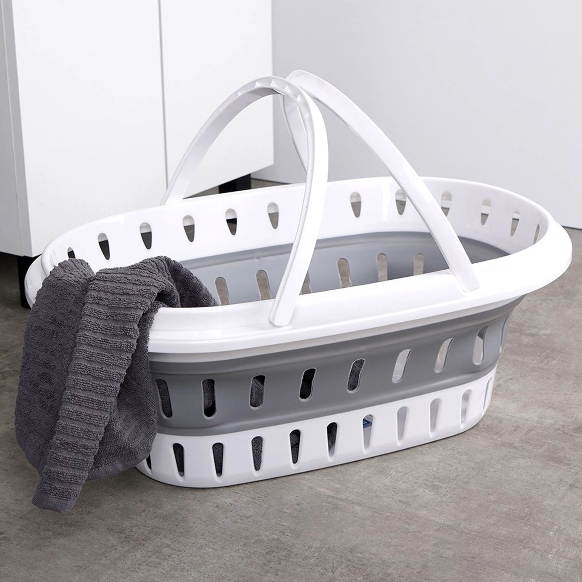 Cesto Lavandaria Dobrável 25L 60X40X27cm