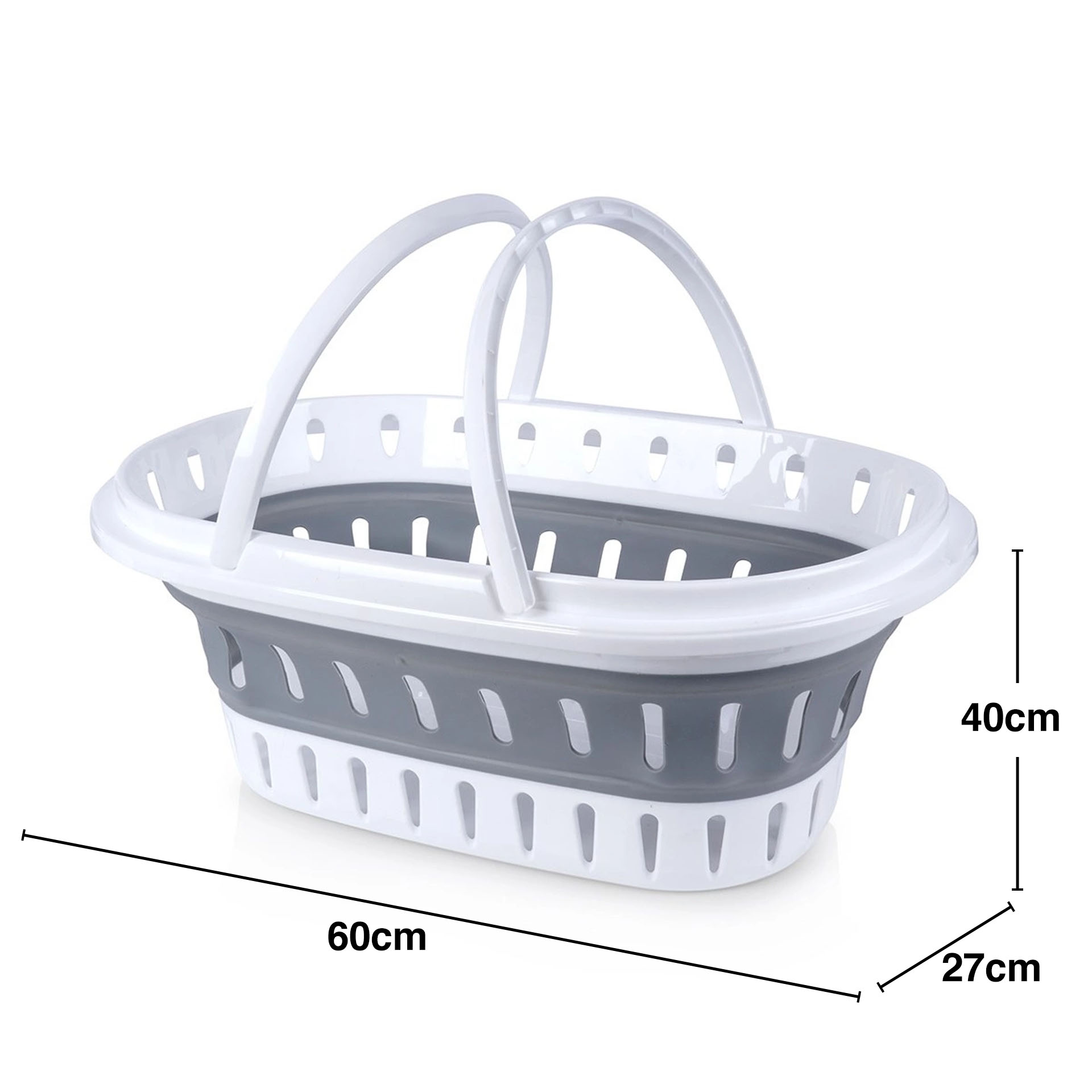 Cesto Lavandaria Dobrável 25L 60X40X27cm