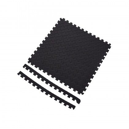 Tapete Ioga Mont�vel Preto 6 Pe�as 40X40cm