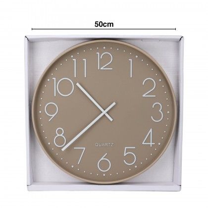 Relógio Parede Redondo Taupe 50X4.8cm Relógio Parede Redondo Taupe 50X4.8cm