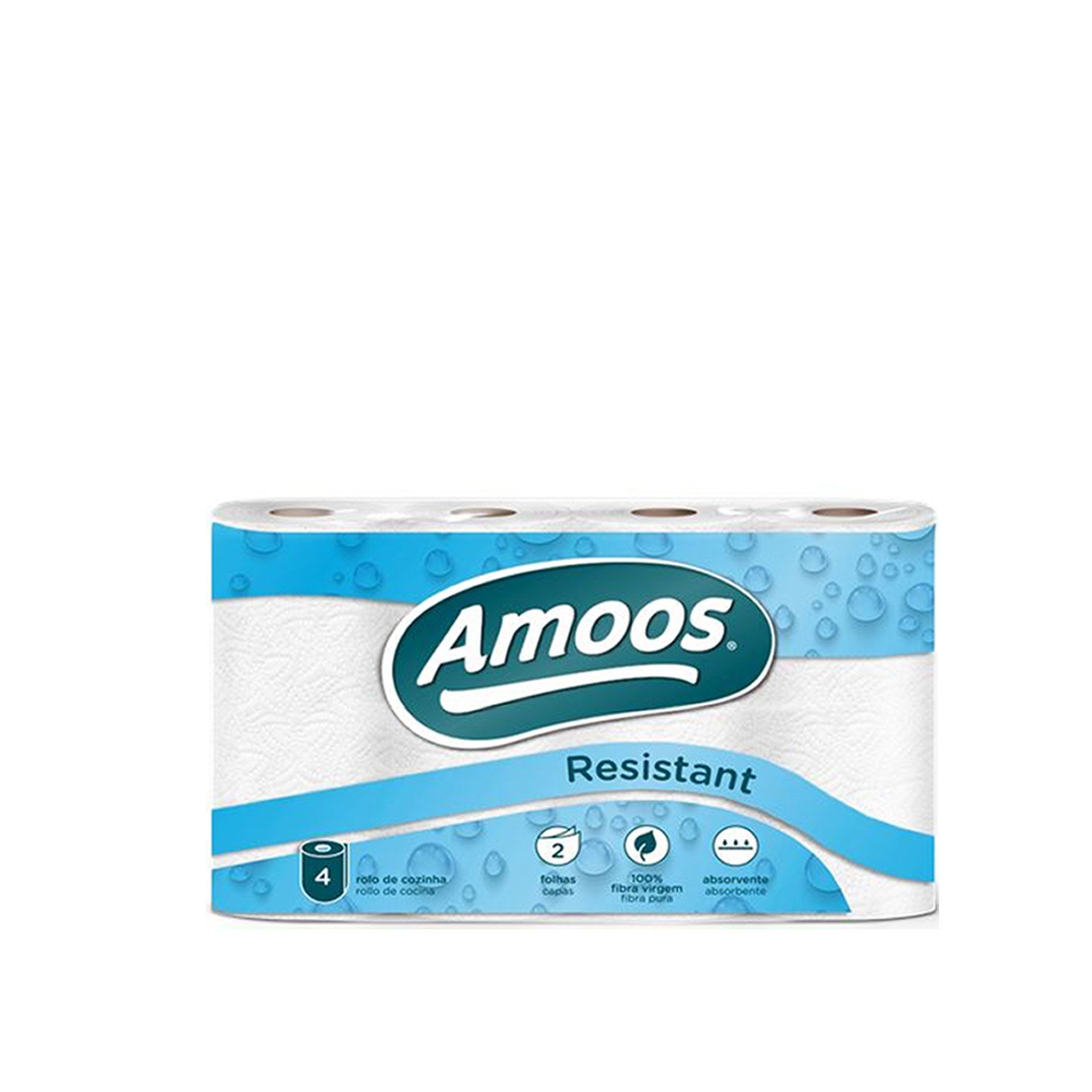 Rolo Papel Cozinha 2 Folhas 36 Serviços 8.6m Pack 4