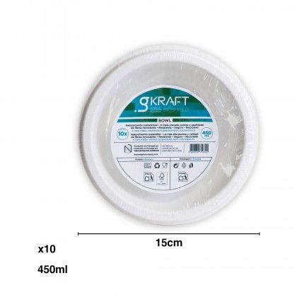 Ta�a Take Away Gkraft Bioshield 450ml 15cm Pack 10