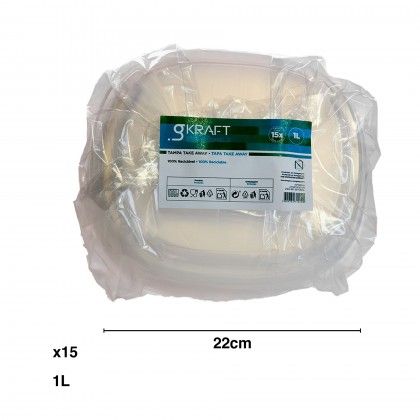 Tampa Take Away Gkraft Bioshield 1000ml 22cm Pack 15