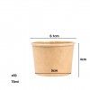 Taa Molhos Kraft Redondo 70ml 6.1X5X4cm Pack 50