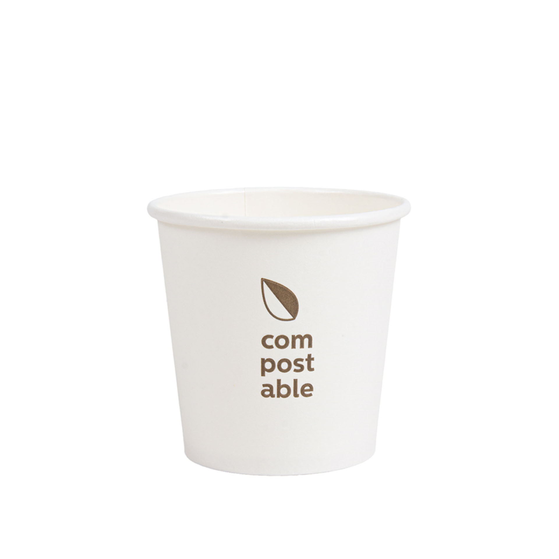 Copo Cartão Bebidas Frias / Quentes Compostable 120ml 6.3X4.5X6cm Pack 50