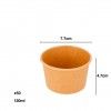 Taa Gelado Kraft Redondo 120ml 7.7X4.7cm Pack 50