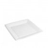 Prato Carto Biolacado Quadrado Branco 18X18cm Pack 50