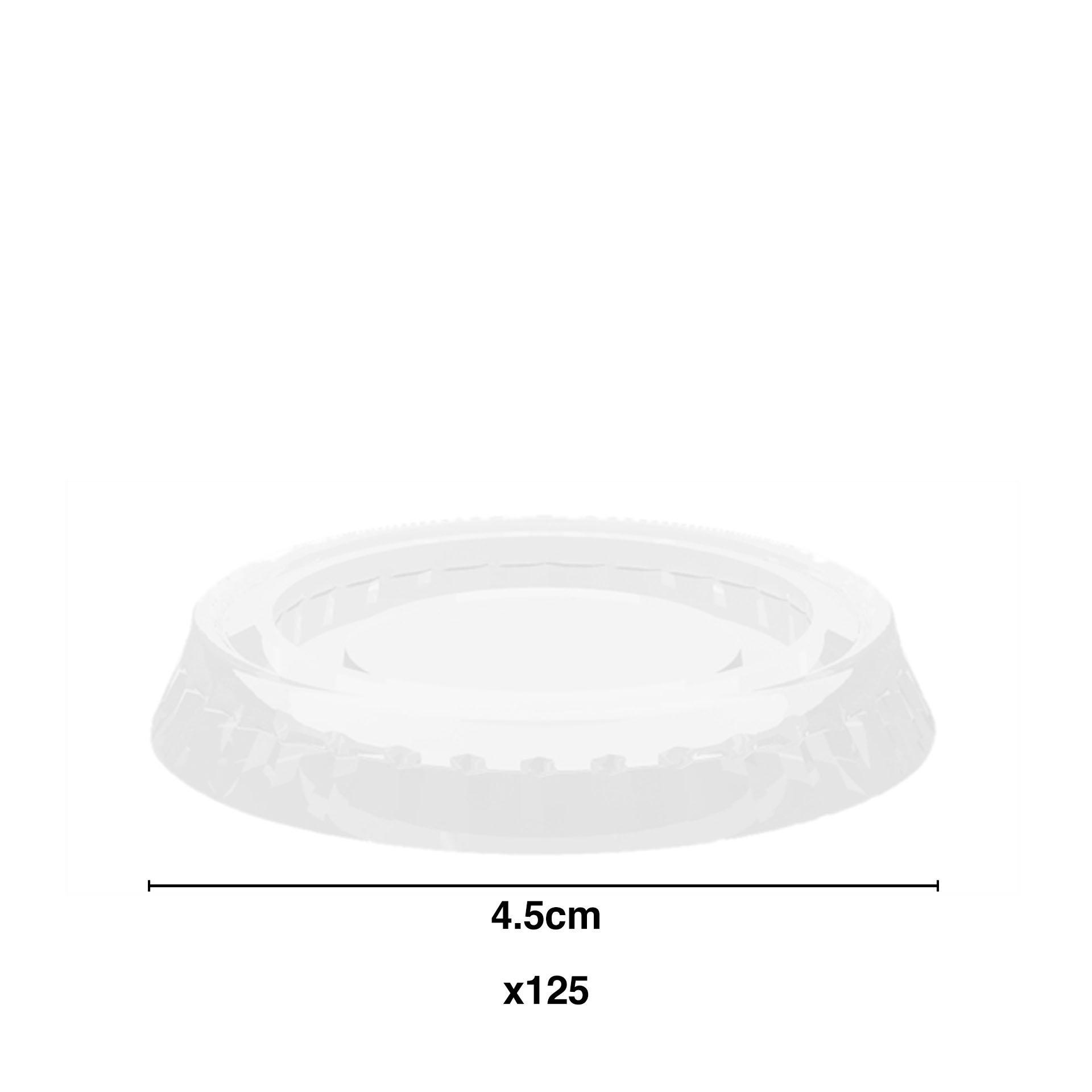 Tampa para Recipiente Microondas Polipropileno Redondo 4.5cm Pack 125