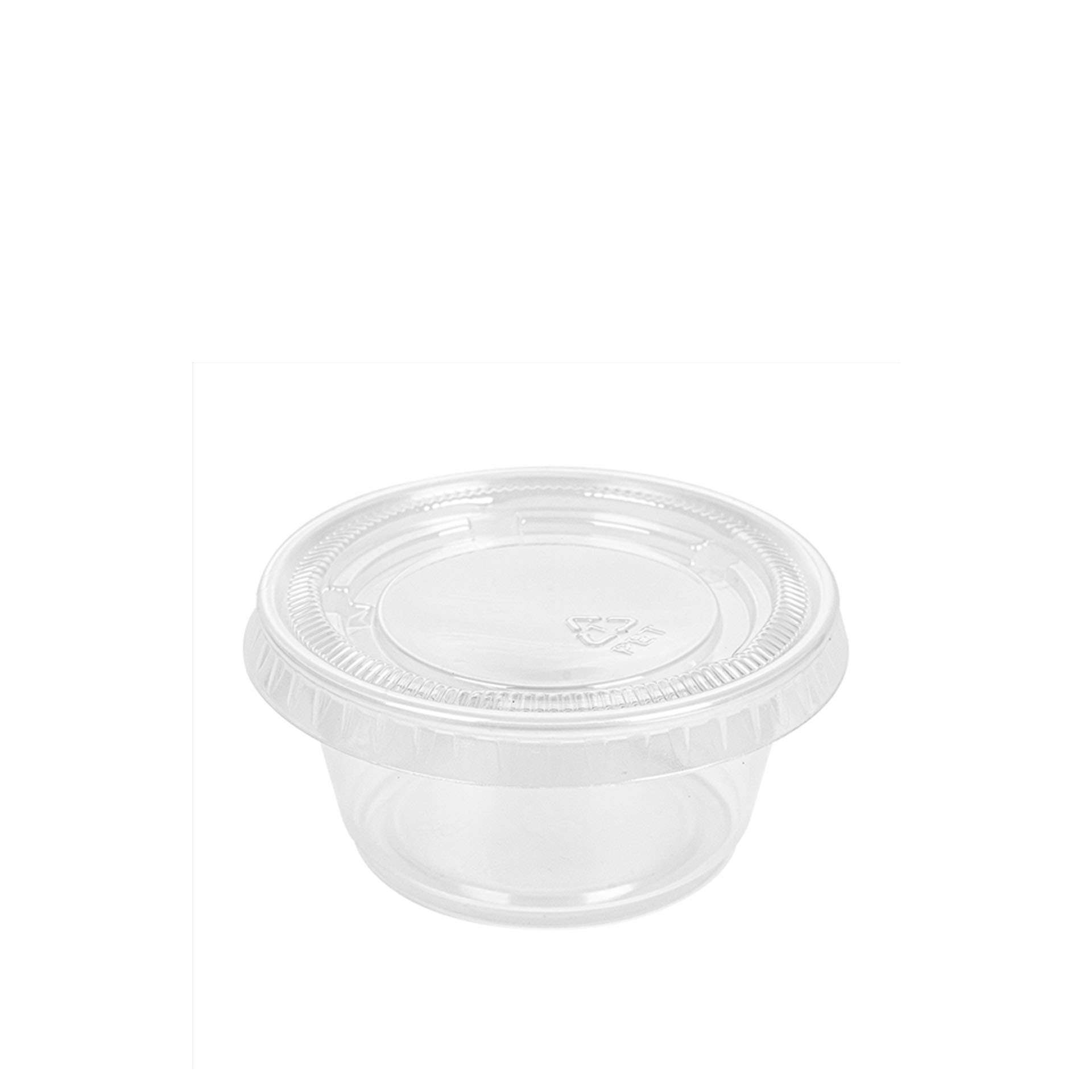 Recipiente Microondas Polipropileno com Tampa 60ml 6.2X3.2cm Pack 50