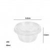 Recipiente Microondas Polipropileno com Tampa 60ml 6.2X3.2cm Pack 50