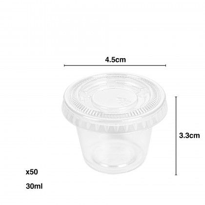 Recipiente Microondas Polipropileno com Tampa 30ml 4.5X3.3cm Pack 50 Recipiente Microondas Polipropileno com Tampa 30ml 4.5X3.3cm Pack 50