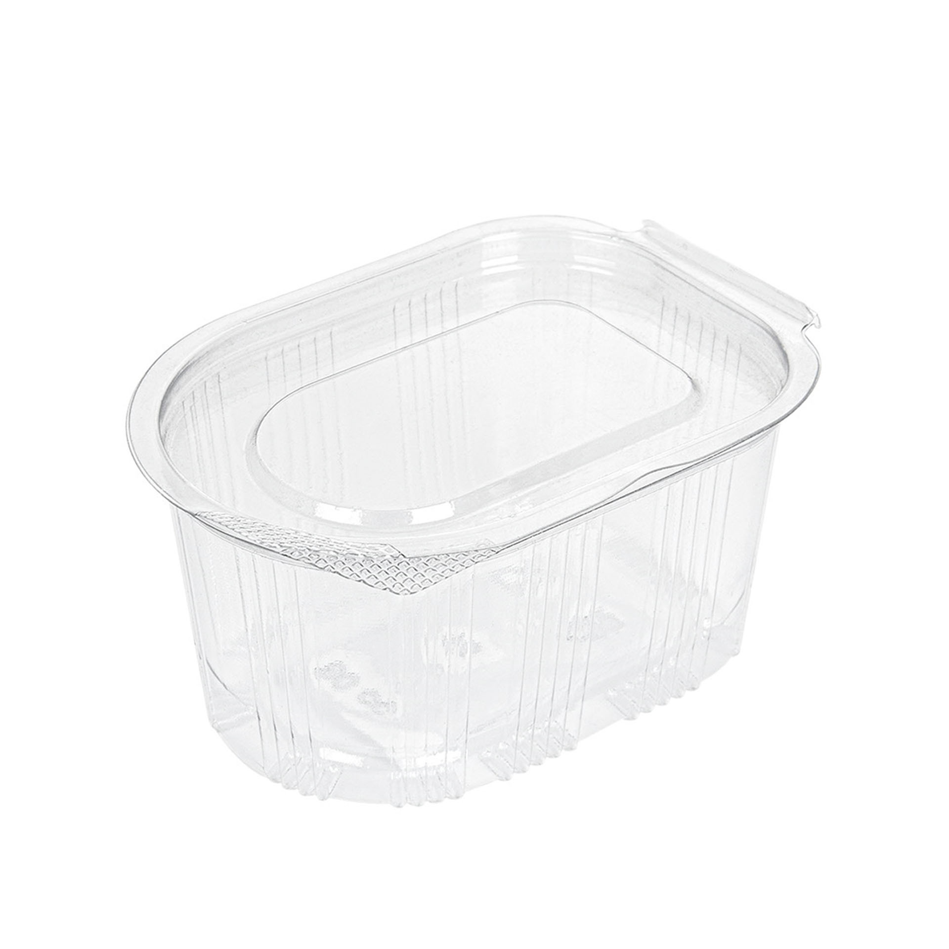 Recipiente Polipropileno com Tampa Oval 80ml 7.5X5.5X3.7cm Pack 50