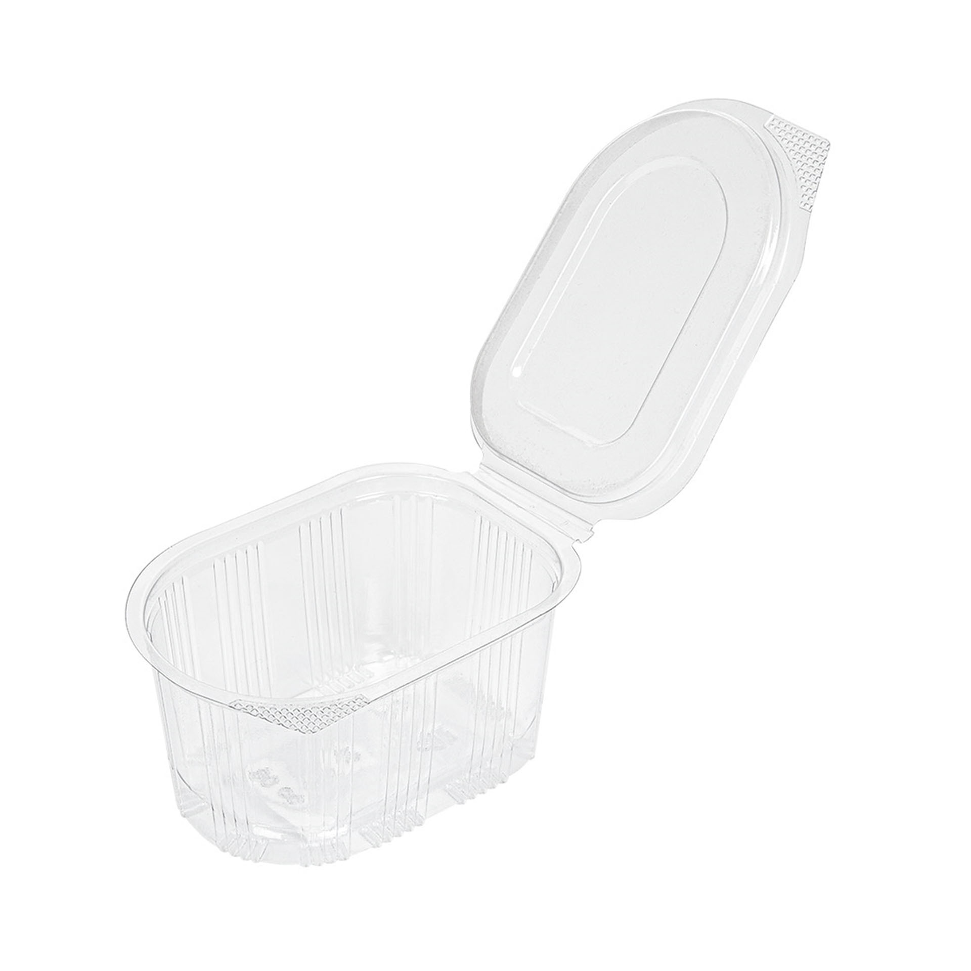 Recipiente Polipropileno com Tampa Oval 80ml 7.5X5.5X3.7cm Pack 50