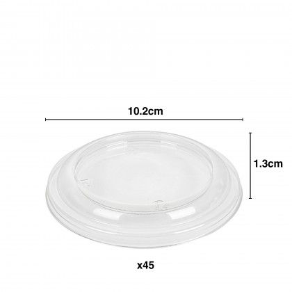 Tampa para Copo Gelado Rpet Redondo 10.2X1.3cm Pack 45