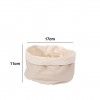 Cesto P�o Algod�o Redondo Bege 17X11cm