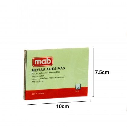 Bloco Notas Aderente Mab Amarelo 100X75mm Pack 100