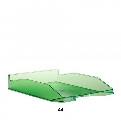 Tabuleiro Plástico A4 Transparente Verde Tabuleiro Plástico A4 Transparente Verde