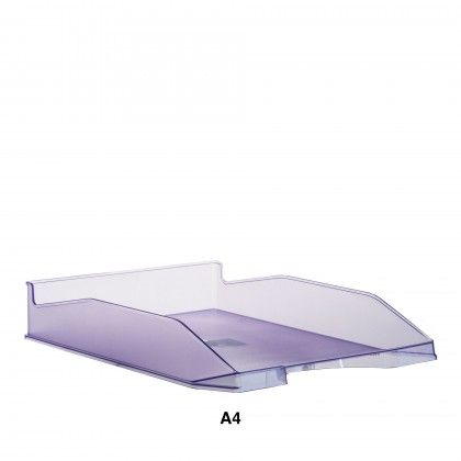 Tabuleiro Plástico A4 Transparente Violeta Tabuleiro Plástico A4 Transparente Violeta