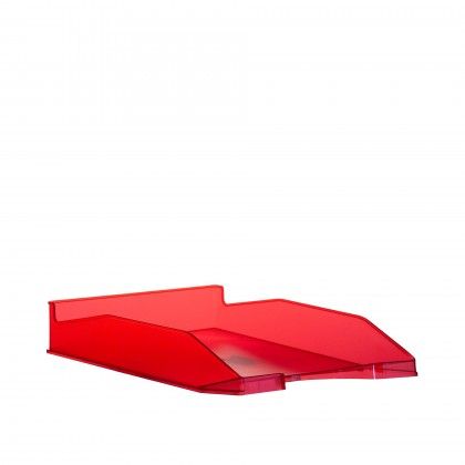 Tabuleiro Pl�stico A4 Transparente Vermelho