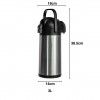 Cafeteira Trmica Sifo Inox Coimbra 3L 18X14X38.5cm