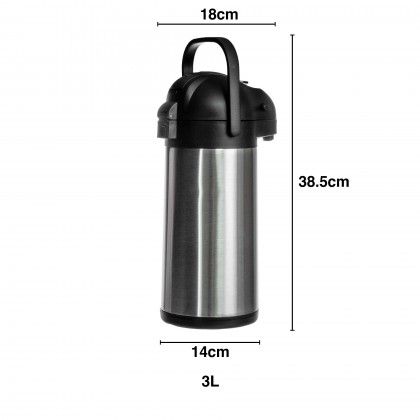 Cafeteira Trmica Sifo Inox Coimbra 3L 18X14X38.5cm