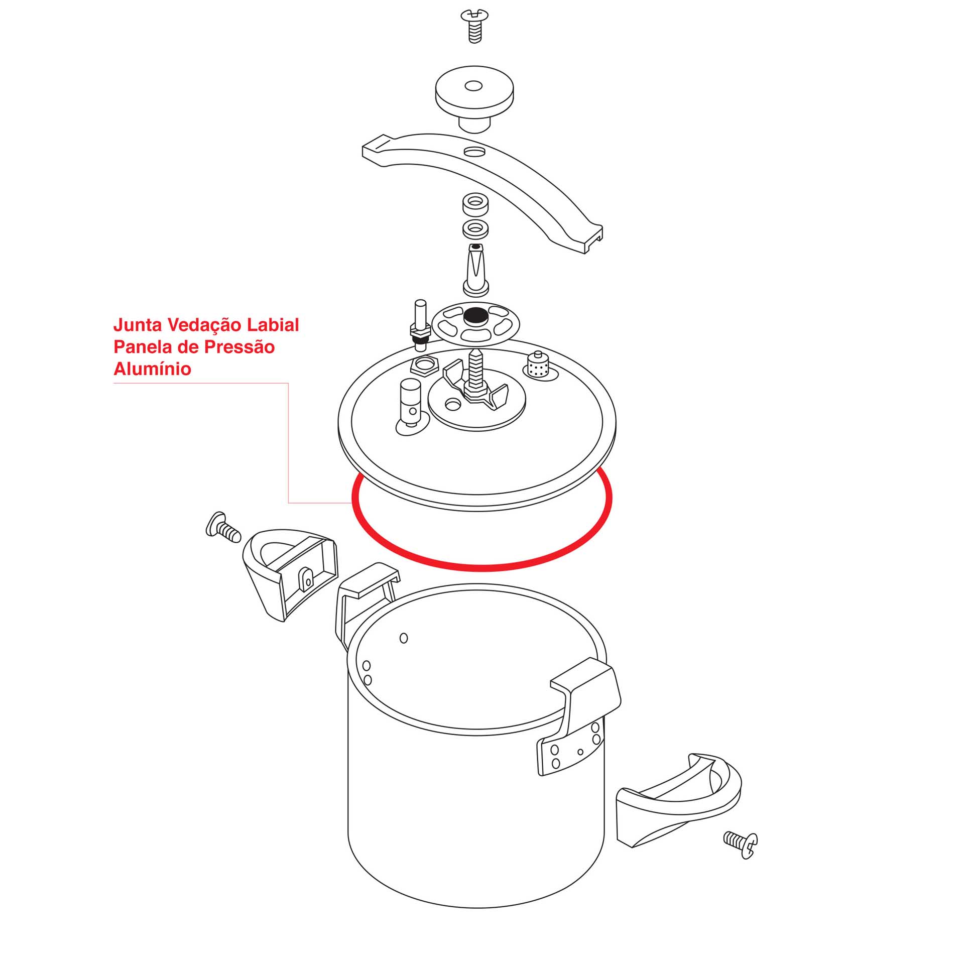 Tradicional Aluminio Junta Labial Ø22Cm Pack 1