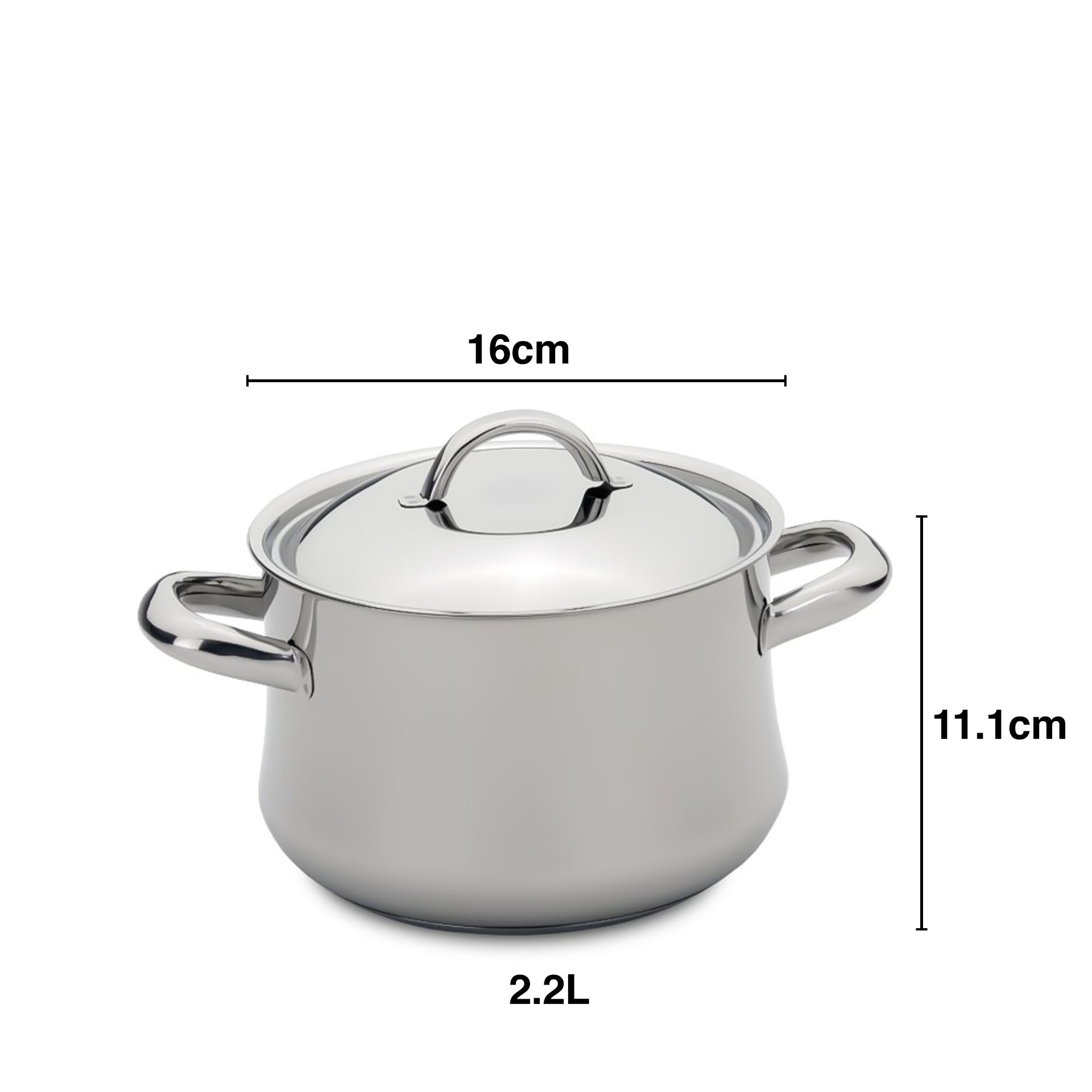 Low Cost Classic Panela C/ Asas Ø16Cm 2.2L