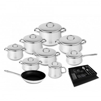 Lotus 2000 Trem Panelas 9 Pe�as + Faqueiro 24 Pe�as