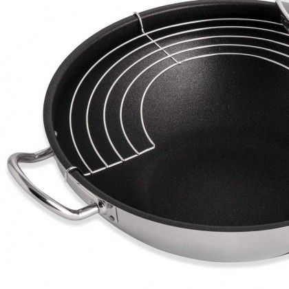 Wok Antiaderente Nautilus com Grelha Redondo 4600ml 28X10.6cm