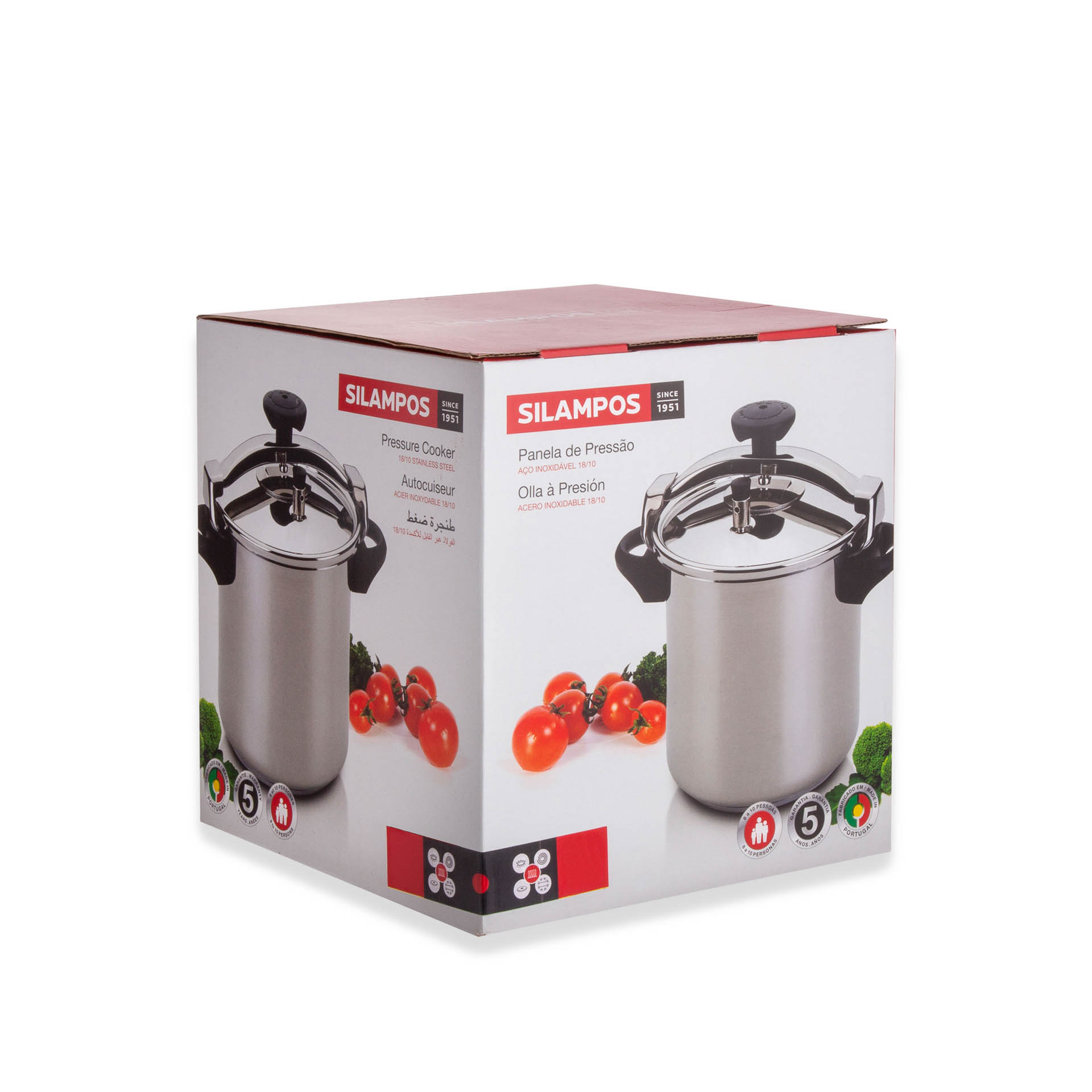 Tradicional Inox Panela Pressão S/ Cesto Ø22Cm 6L