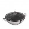 Wok Antiaderente Nautilus com Grelha Redondo 4600ml 28X10.6cm