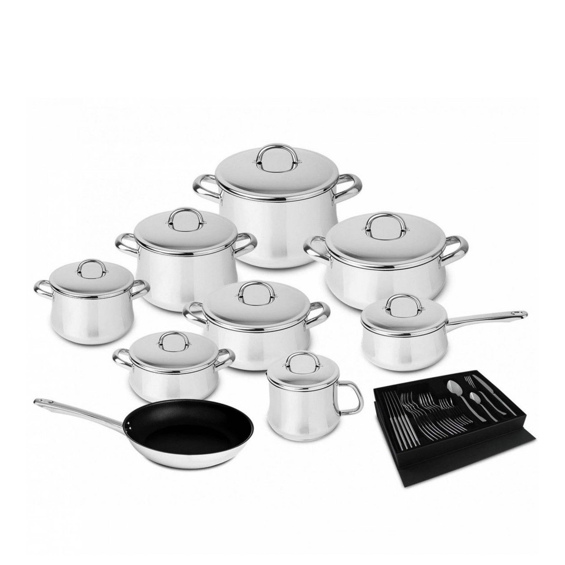 Lotus Glass Trem Panelas 9 Peças + Faqueiro 24 Peças