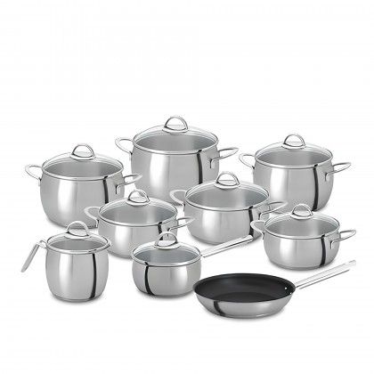 Oceanus Satin Glass Trem Panelas 9 Pe�as C/ Frigideira