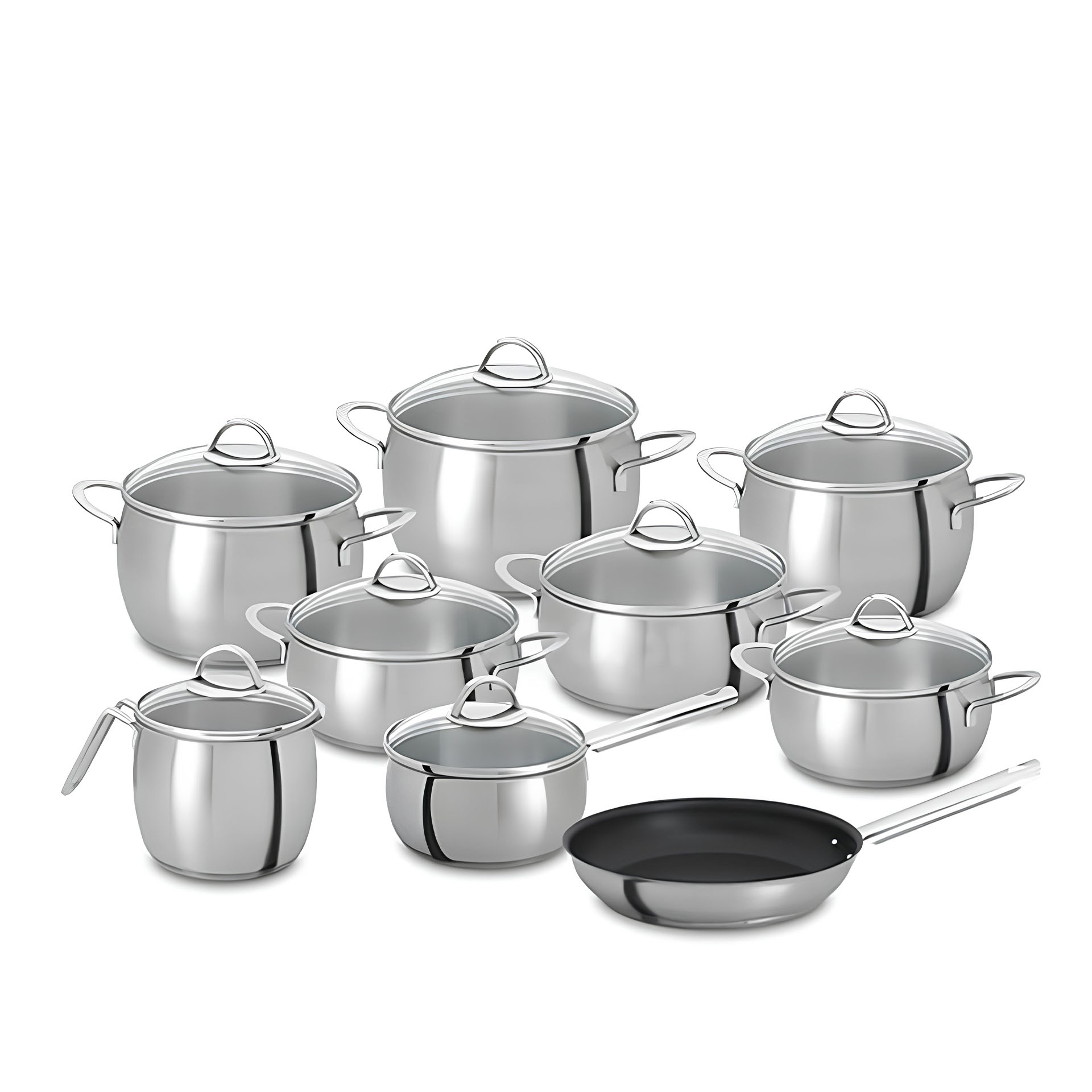 Oceanus Satin Glass Trem Panelas 9 Peças C/ Frigideira