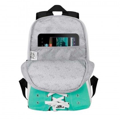 Mochila Escolar Sapatilha Omp! Azul 30X40X17cm