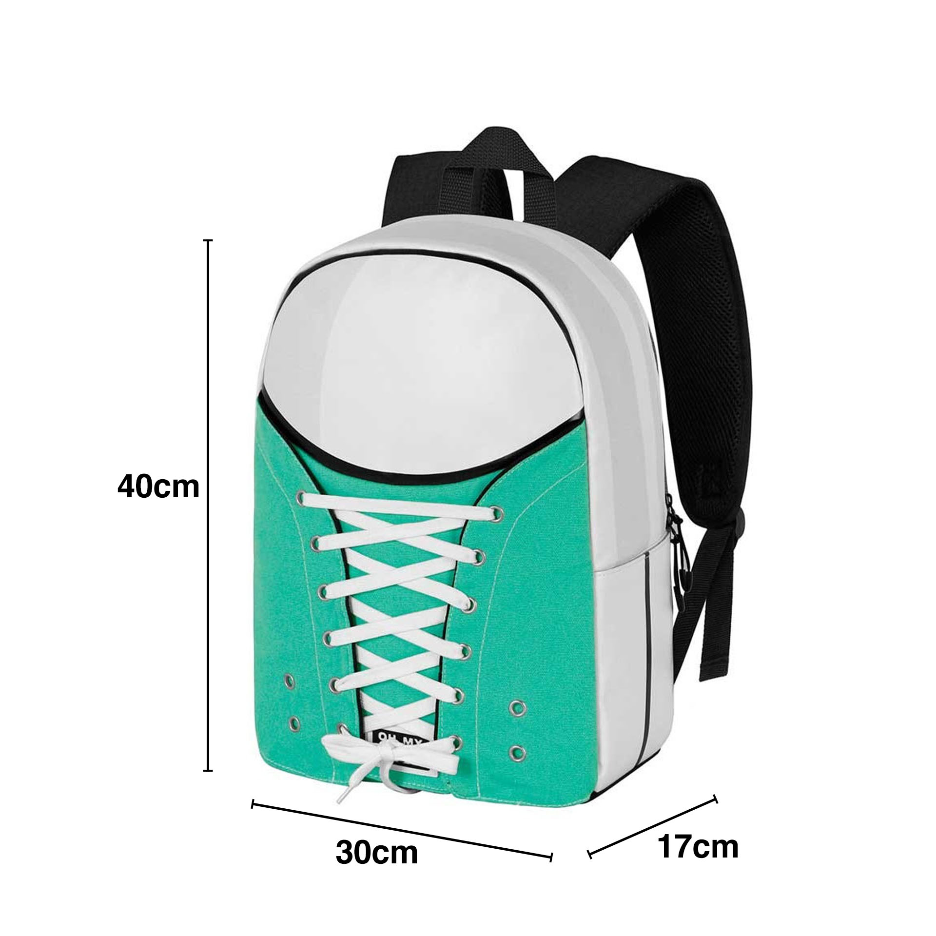 Mochila Escolar Sapatilha Omp! Azul 30X40X17cm