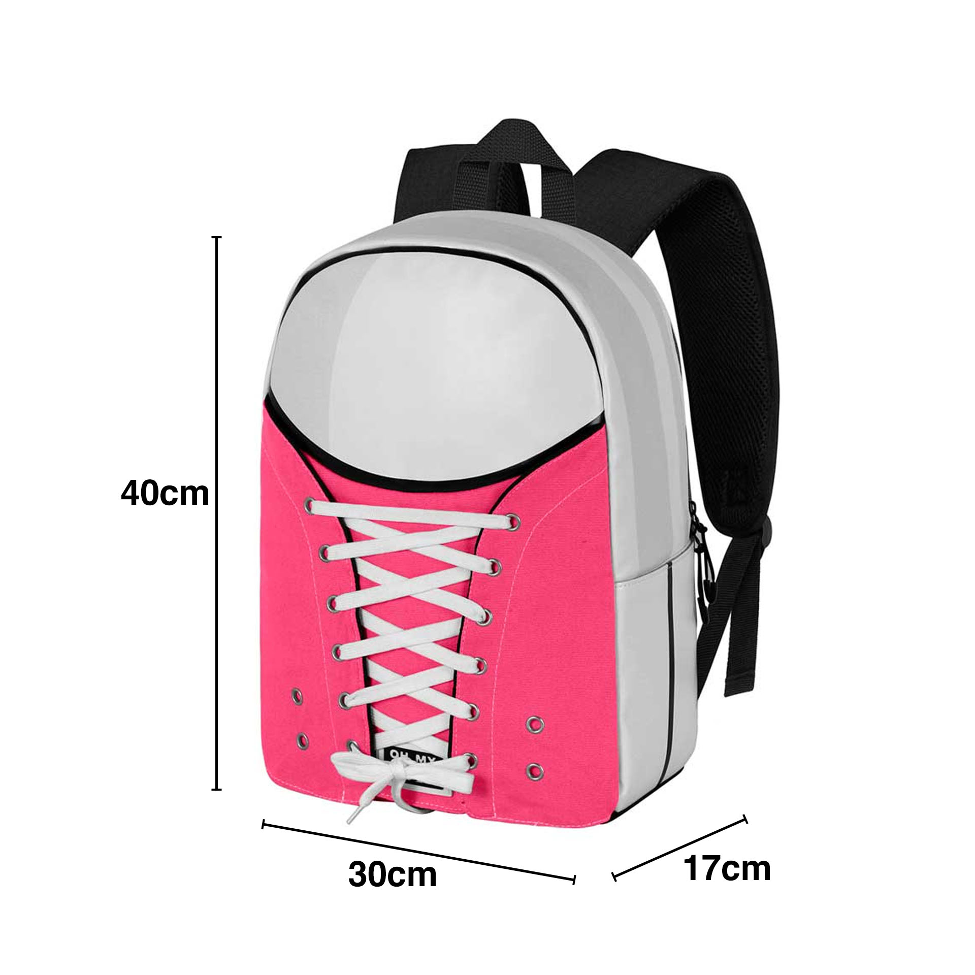 Mochila Escolar Sapatilha Omp! Rosa 30X40X17cm
