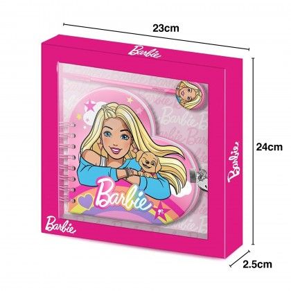 Diário Coração com Caneta Barbie 23X24X2.5cm Diário Coração com Caneta Barbie 23X24X2.5cm