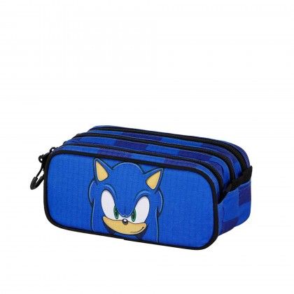 Estojo Triplo Sonic 23X11X10cm