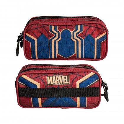 Estojo Triplo Homem Aranha Fan 23X11X10cm Estojo Triplo Homem Aranha Fan 23X11X10cm