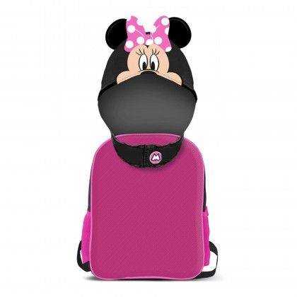 Mochila Infantil Minnie com Capucho 26X31X11cm