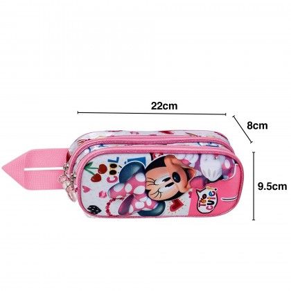 Estojo Duplo 3D Minnie 22X9.5X8cm Estojo Duplo 3D Minnie 22X9.5X8cm